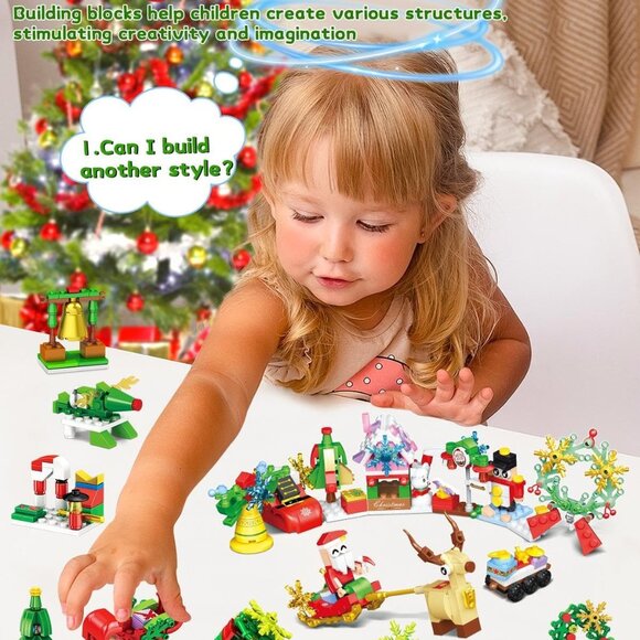 NEW 2024 The Mini Blocks Merry Christmas & Happy New Year 618 Piece Building Set - Picture 4 of 10